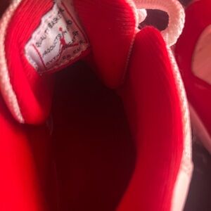 Jordan Red and White Sneakers